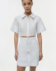 Marcy Cotton Mini Shirt Dress