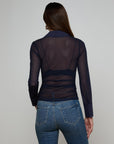 ISOLA L/S MESH BUTTON UP