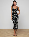 MAE POLKA DOT FLARE SKIRT