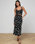 MAE POLKA DOT FLARE SKIRT