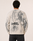 DRAWINGS CARDIGAN - DOM REBEL – IVORY - Hero Back