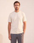 Circolo 1901 Cashmere-Touch Short-Sleeve T-Shirt – OFF WHITE - Hero Front