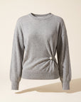Frankie Pullover with Pearl Pin — Medium Heather Grey – MEDIUM HEATHER GREY - Ghost Front