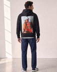 I AM MUSIC SILK PRINT HOODIE - BASTILLE – BLACK - Full Body Back