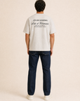 ART VETEMENTS T-SHIRT - DOM REBEL – GREY - Full Back Model