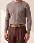 Paolo Vitale Calf Leather Belt — Tan – TAN - Styled Three-Quarter