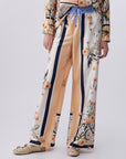 Printed twill trousers