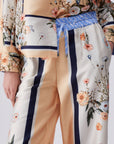 Printed twill trousers