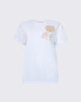 T-shirt with openwork embroidery