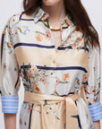 Short printed twill dress