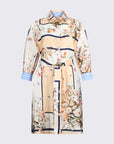 Short printed twill dress