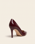 Maelle Leather Pump – WINE PATENT - Rear Heel