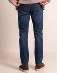 MICHELANGELO NAVY USED R-ELAX JEANS - BLUE – BLUE - Hero Back