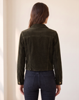 L’AGENCE Janelle Corduroy Jacket – ARMY - Hero Back