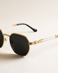 Vintage Frames Detroit Player XL Double Rope Edition 18KT Two-Tone Gold – Black – YELLOW / WHITE GOLD / BLACK - Three-quarter