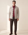 Gran Sasso Milano-Rib Shirt Jacket — Slate - SLATE - Full Front Model
