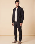 FRADI Barry Zip Bomber – BLACK - Full Three Quarter