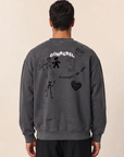 PLAY SKETCH SWEATSHIRT - DOM REBEL – FADE BLACK - Hero Back