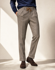 Briglia Isolas Drawstring Dress Pant – BROWN - Hero Front