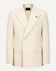 DB Knit Peak Lapel Blazer Gabriele Pasini – IVORY - Ghost Mannequin Front