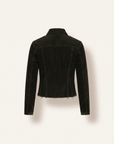 L’AGENCE Janelle Corduroy Jacket – ARMY - Ghost Mannequin Back