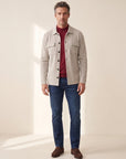 Gran Sasso Extra-Fine Merino Mock Neck — Burgundy - BURGUNDY - Full Front Model