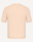 Ferrante Pima Cotton Perforated T-Shirt – Pink - Ghost Mannequin Back