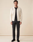 FRADI Milk Collared Cardigan – MILK - Full Body Front