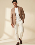 Fugàto Patch Pocket Linen Soft Blazer – Copper - Full Body Front