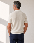 SAND Knit Crewneck T-Shirt – IVORY - Hero Back
