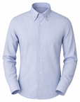SAND Performance Pin Stripe Shirt – BLUE - Ghost Mannequin Front