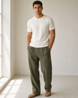 SS Knit T-Shirt Gabriele Pasini – IVORY - Full Front Model