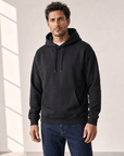 I AM MUSIC SILK PRINT HOODIE - BASTILLE – BLACK - Hero Front