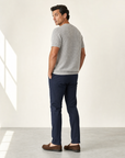 Ferrante Textured Linen T-Shirt – Grey - Back Angle