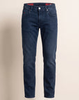 MICHELANGELO NAVY USED R-ELAX JEANS - BLUE – BLUE - Ghost Front