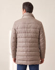 DUNO Orlando F Technical Wool Down Jacket – WALNUT BROWN - Mid-body back