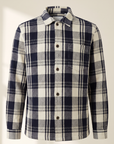 STRUCTURED CHECK OVERSHIRT - LES DEUX – DARK NAVY - Ghost Front