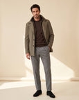 Briglia BG21 Mélange Pleated Trouser – GREY - Full Front Styled Model