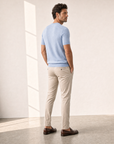 Ferrante Linen T-Shirt – Blue - Back Angle