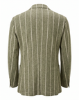 Fugàto Wide Pin Stripe Knit Blazer – Green - Ghost Back