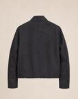 BACKSTAGE WOOL JACKET - DOM REBEL – BLACK - Ghost Mannequin Back