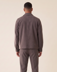 PINSTRIPE COACH JACKET - LES DEUX – SHOPPING BAG BROWN - Hero Back