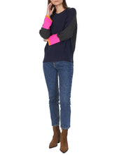 Load image into Gallery viewer, Colour Blocked Relaxed Crew - AUTUMN CASHMERE
