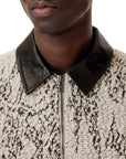 CORDOVA BOUCLE JKT WITH LEATHER TRIM - JOHN VARVATOS