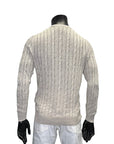 COTTON LINEN CABLE KNIT - GRAN SASSO
