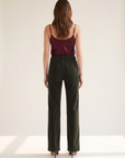 L’AGENCE Scottie Corduroy Pant – ARMY - Full Back Model