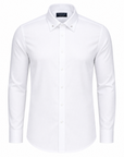 SAND Luxury Italian Dress Shirt – WHITE - Ghost Mannequin Front