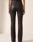 Evie High Rise Slim Boot Pant - PISTOLA – COATED MOCHA - Hero Back