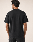 Bastille Silk Printed T-Shirt — Black — Detail Back