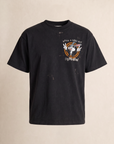 BAD BUNNY T-SHIRT - DOM REBEL – BLACK - Ghost Mannequin Front